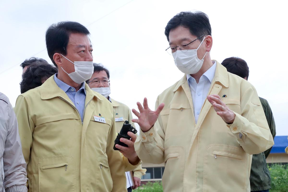 김경수 경남도지사 수해현장 방문