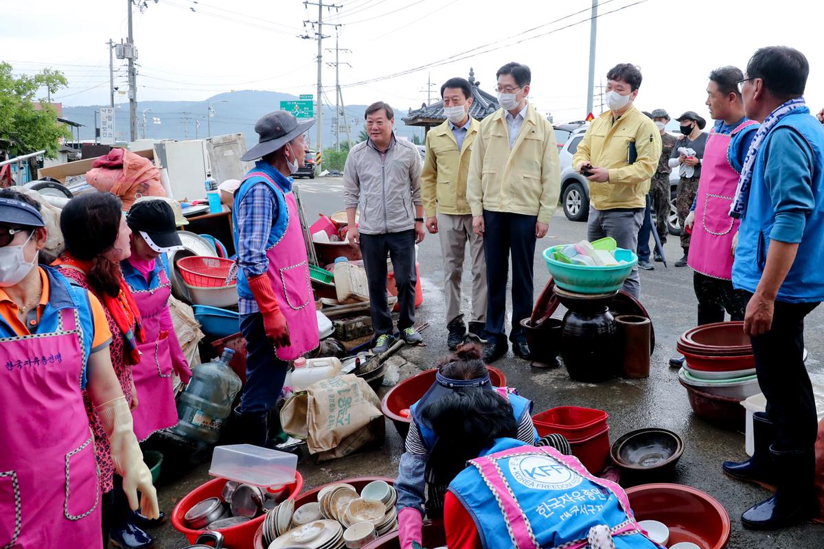 김경수 경남도지사 수해현장 방문