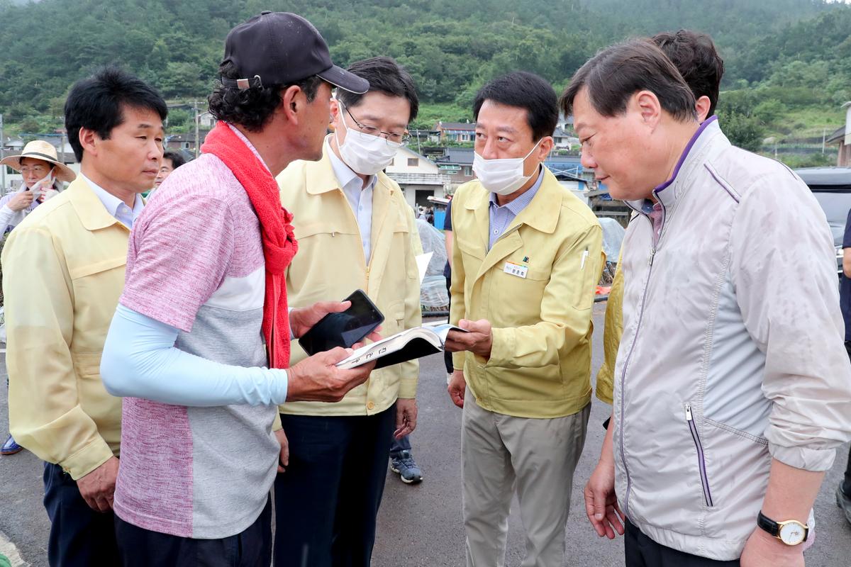 김경수 경남도지사 수해현장 방문