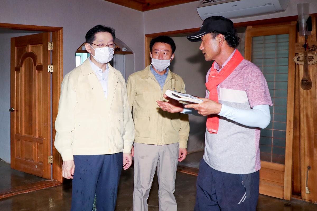 김경수 경남도지사 수해현장 방문