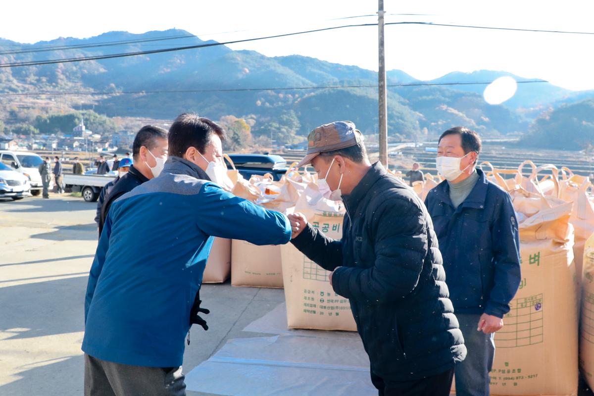 묘산면 공공비축미 수매현장 방문
