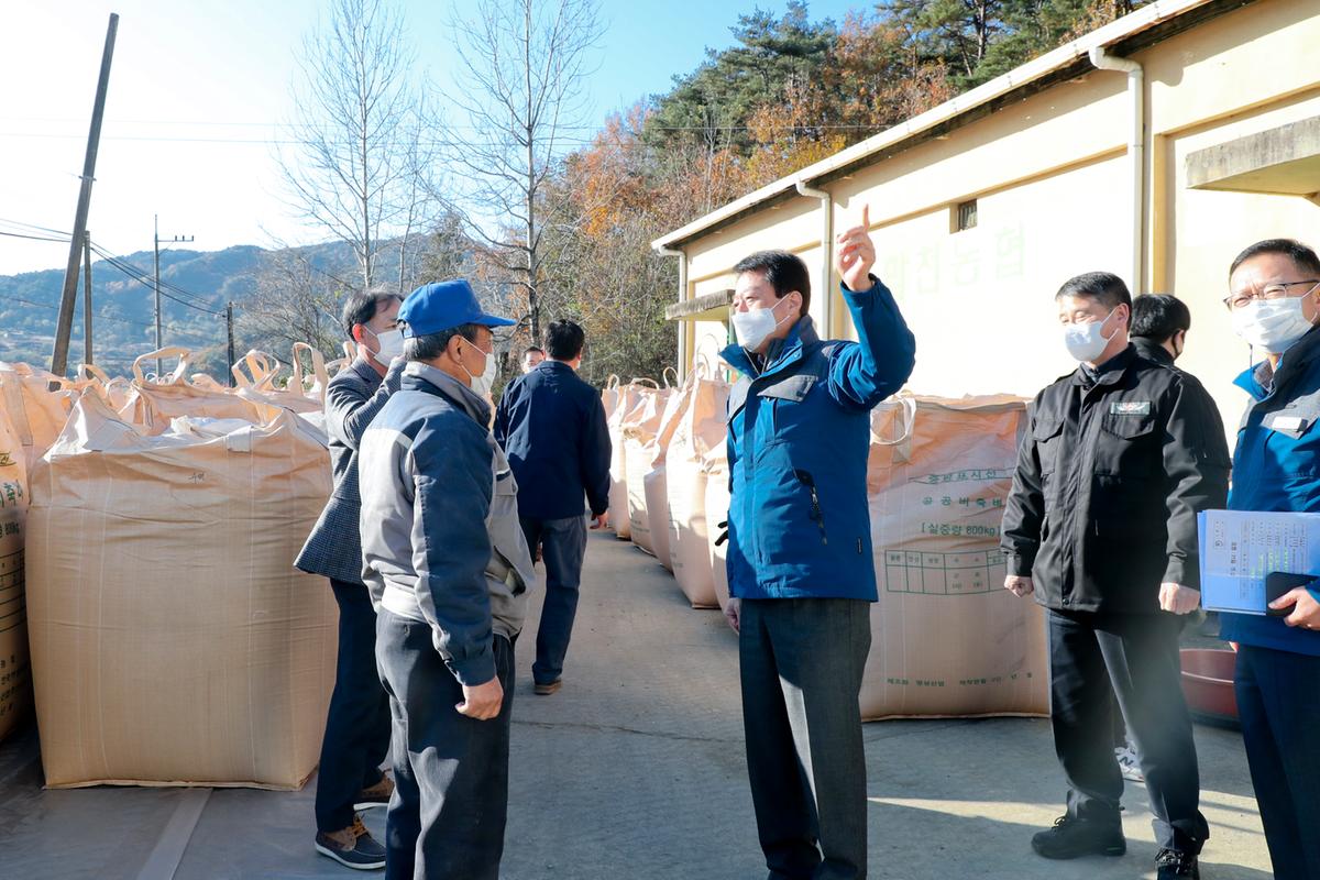 묘산면 공공비축미 수매현장 방문