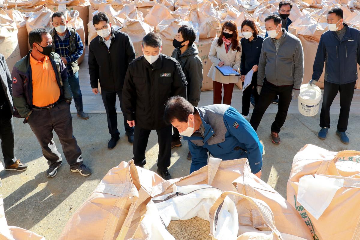 묘산면 공공비축미 수매현장 방문