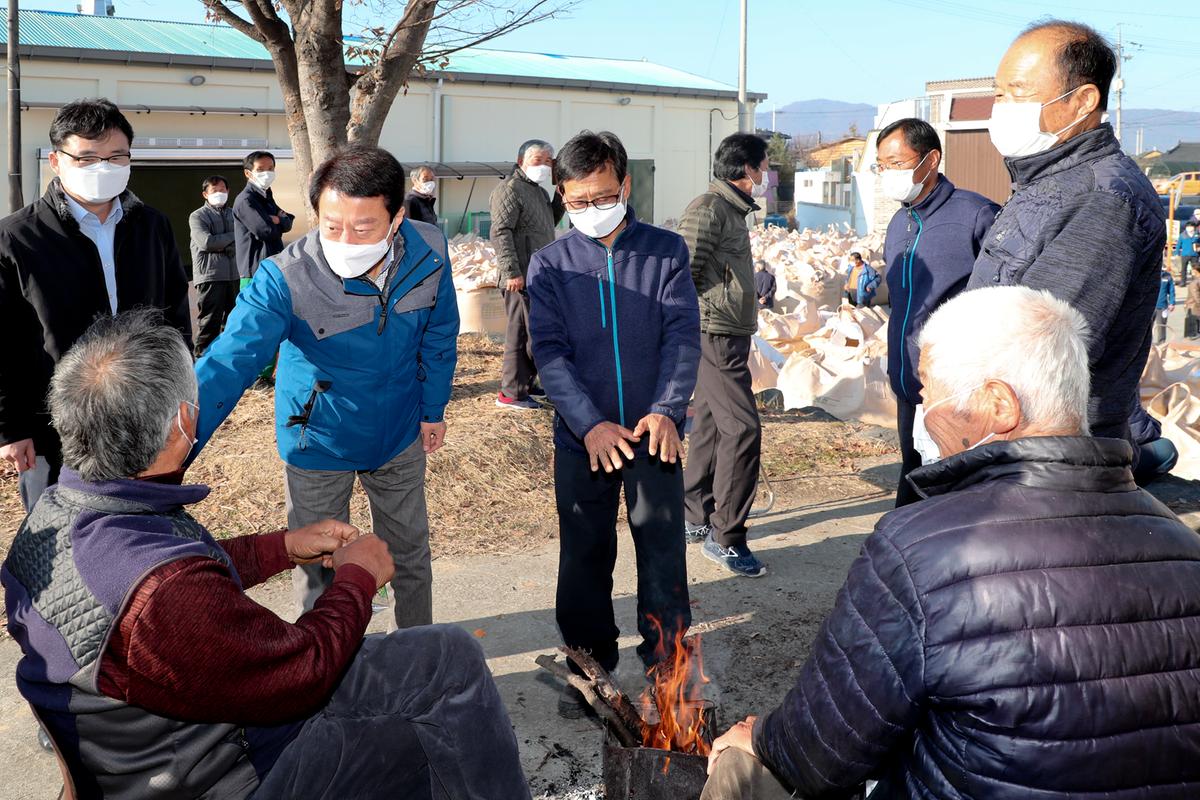 적중면 공공비축미 수매현장 방문