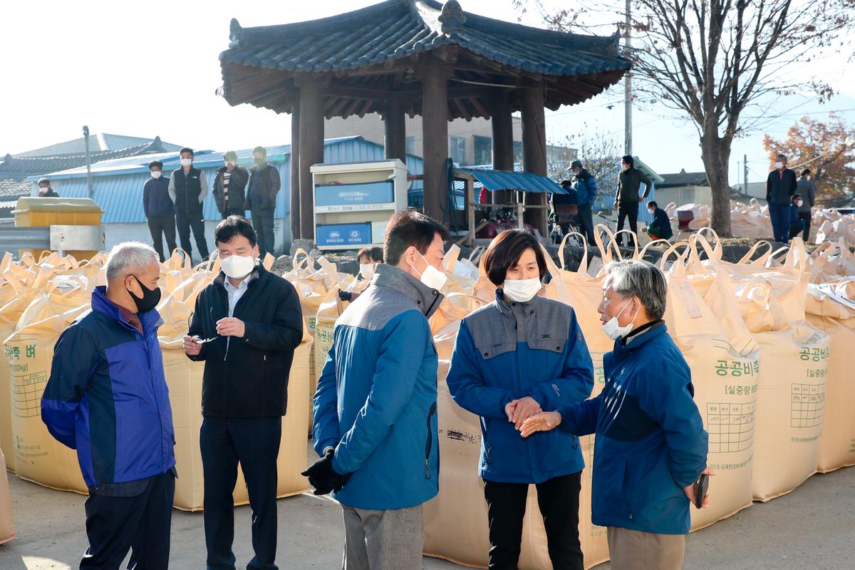 적중면 공공비축미 수매현장 방문