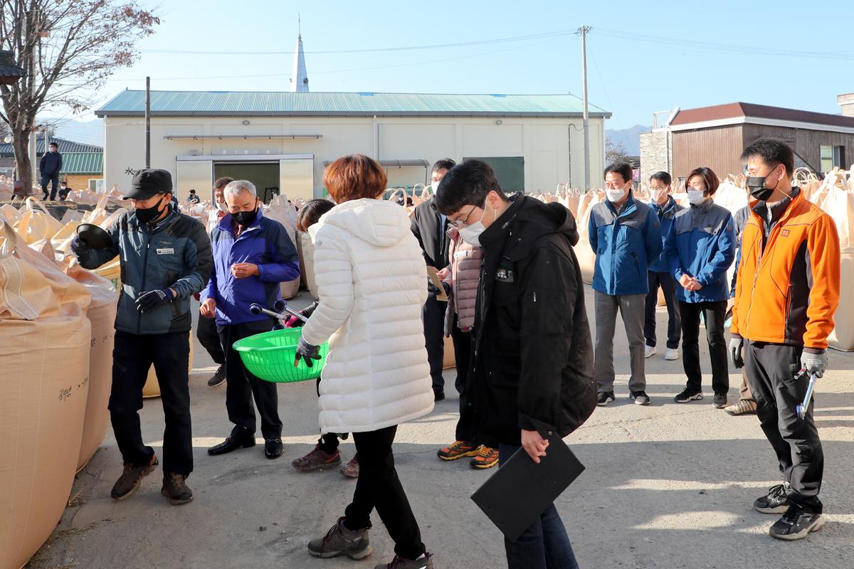 적중면 공공비축미 수매현장 방문