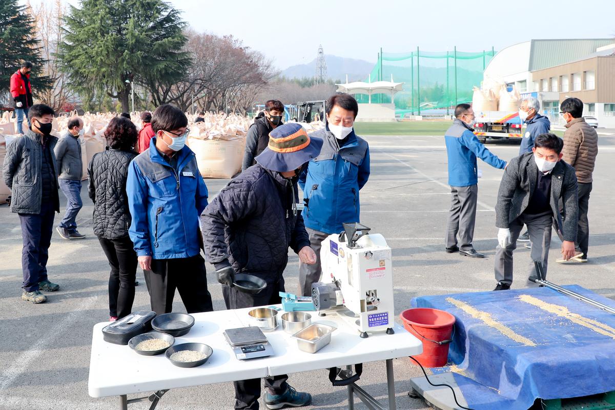 초계 쌍책 공공비축미 수매현장 방문