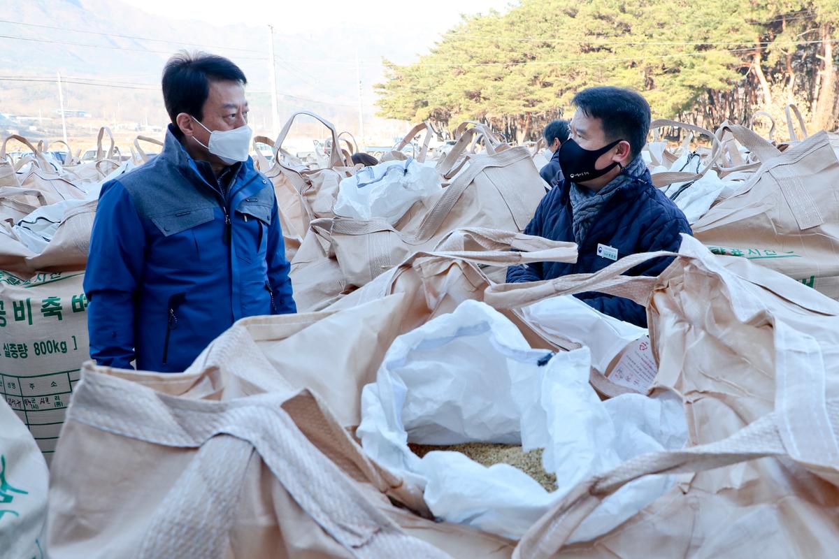 20201201 가야면공공비축미 수매현장 방문