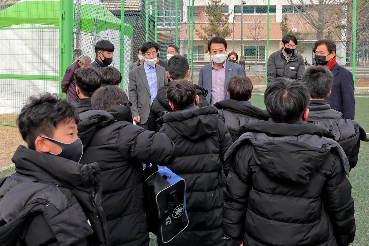 동계전지훈련 격려 방문