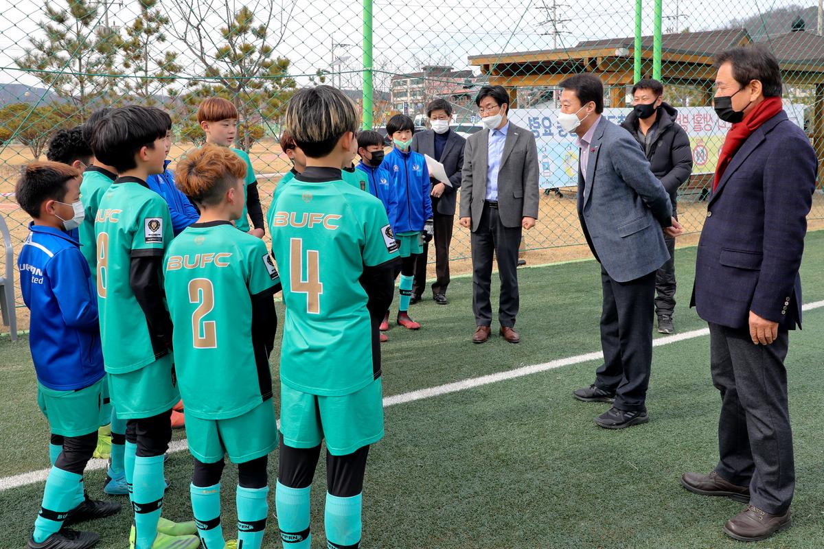 동계전지훈련 격려 방문