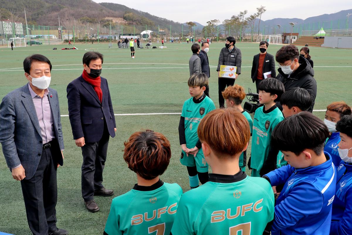 동계전지훈련 격려 방문