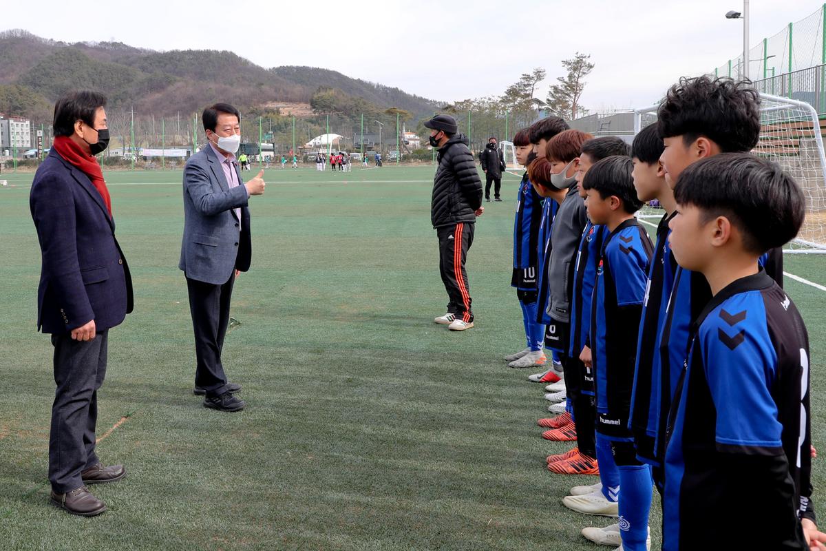 동계전지훈련 격려 방문