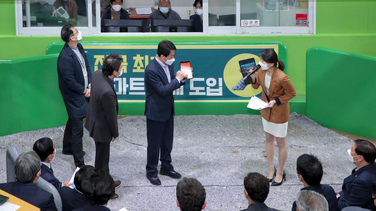 합천축협 한우경매시장 전국최초 비대면경매시스템 도입 행사