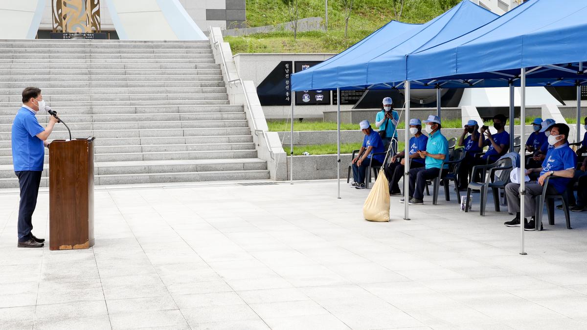 남북통일운동 국민연합 합천군지회 통일 및 광복 기원행사