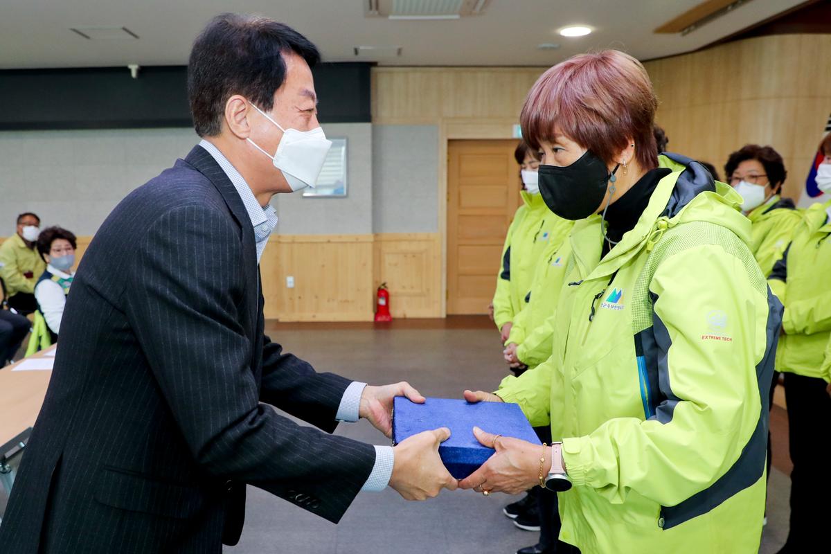 주부민방위기동대 2021년 모범대원 표창 수여식
