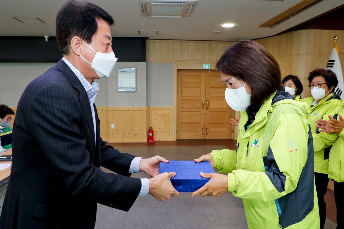 주부민방위기동대 2021년 모범대원 표창 수여식