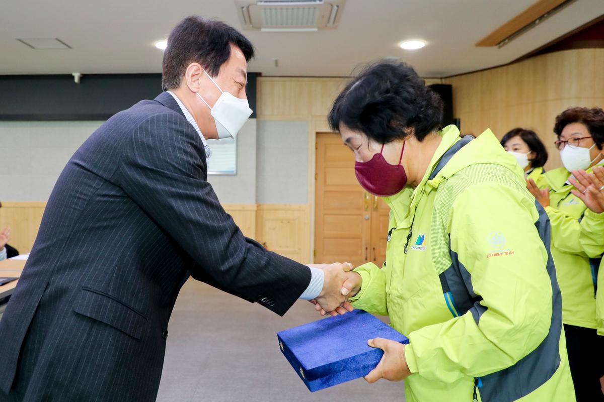 주부민방위기동대 2021년 모범대원 표창 수여식