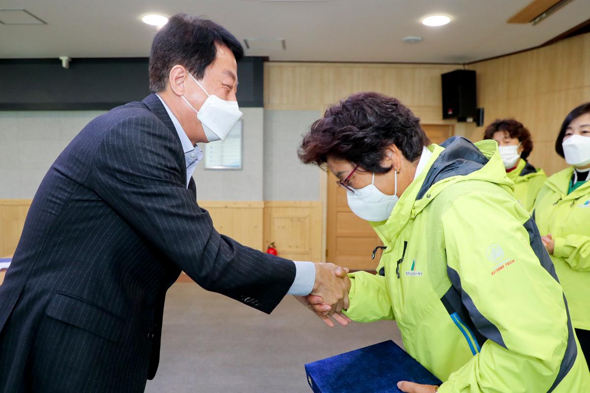 주부민방위기동대 2021년 모범대원 표창 수여식