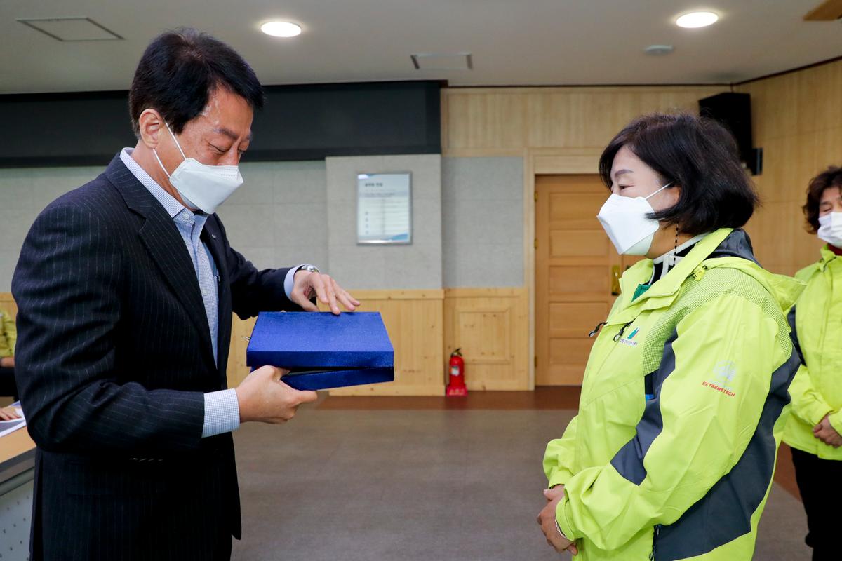 주부민방위기동대 2021년 모범대원 표창 수여식