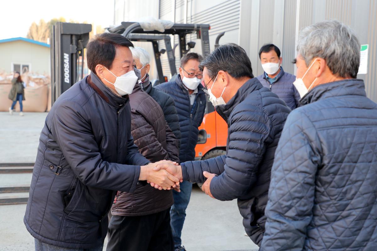 쌍백공공비축미곡 수매 현장 방문