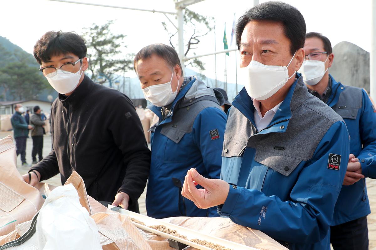 가회면공공비축미곡 수매 현장 방문