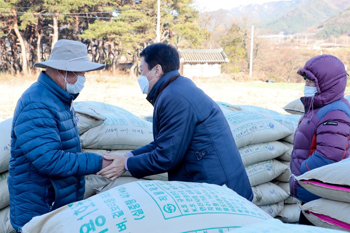 가야면 공공비축미곡 수매 현장 방문