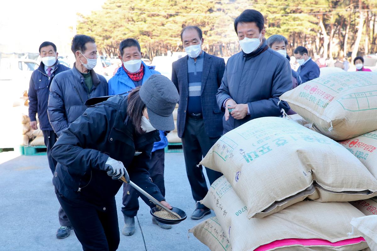 가야면 공공비축미곡 수매 현장 방문