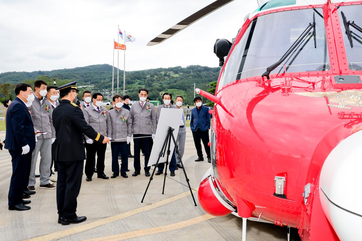 다목적 경남소방헬기 취항식 참석 