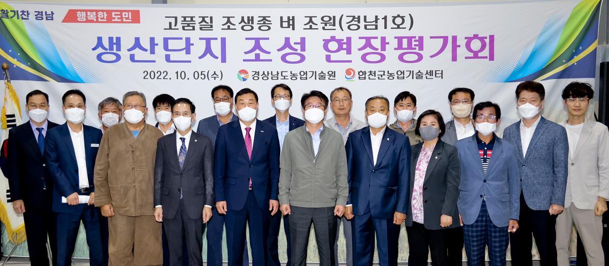 벼 품종 시범포 평가 및 수확 연시회
