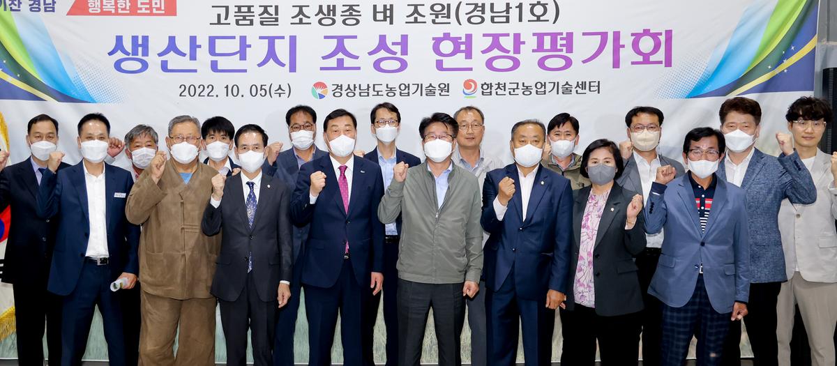 벼 품종 시범포 평가 및 수확 연시회