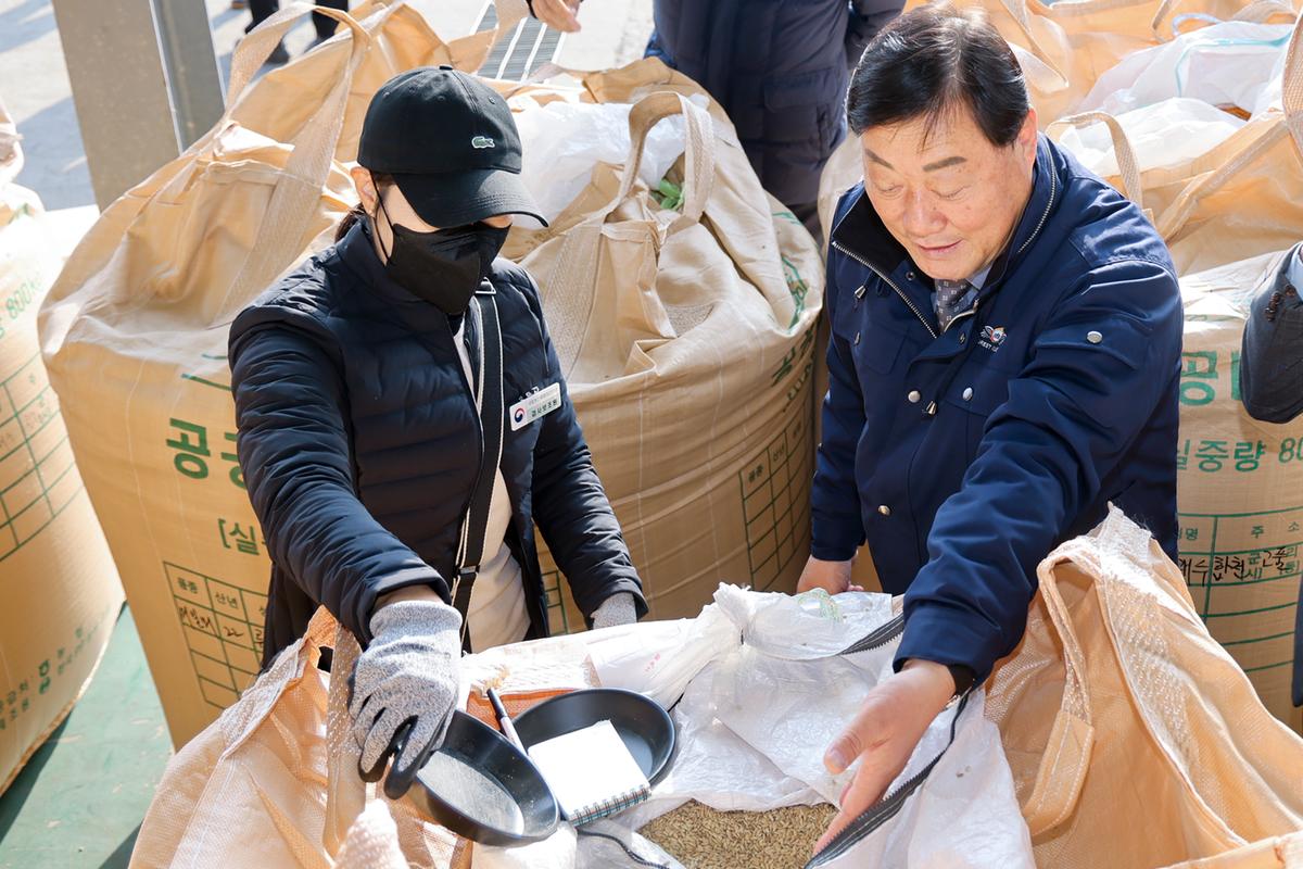 쌍백,용주 공공비축미수매 현장