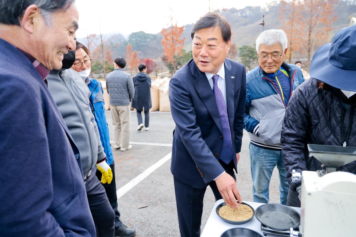 묘산면 공공비축미곡 수매 현장 방문