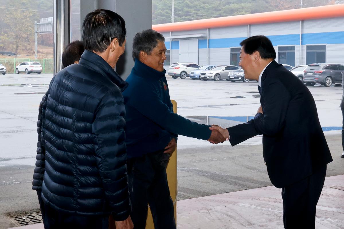 적중면 공공비축미곡 수매 현장 방문