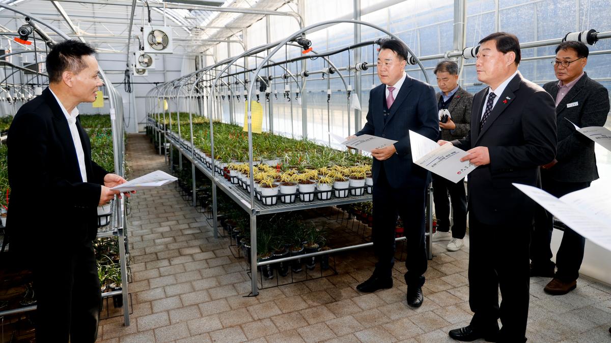 전남 화순군수 합천군 난 산업 현장 방문