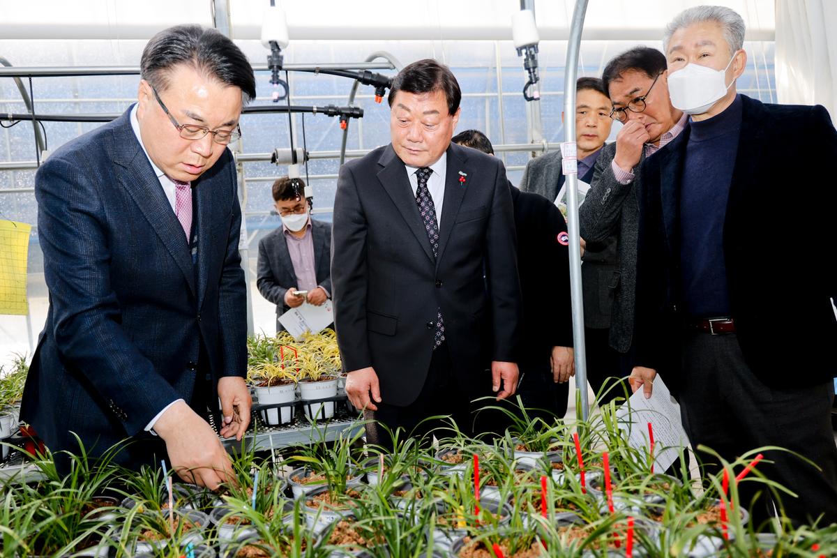 전남 화순군수 합천군 난 산업 현장 방문