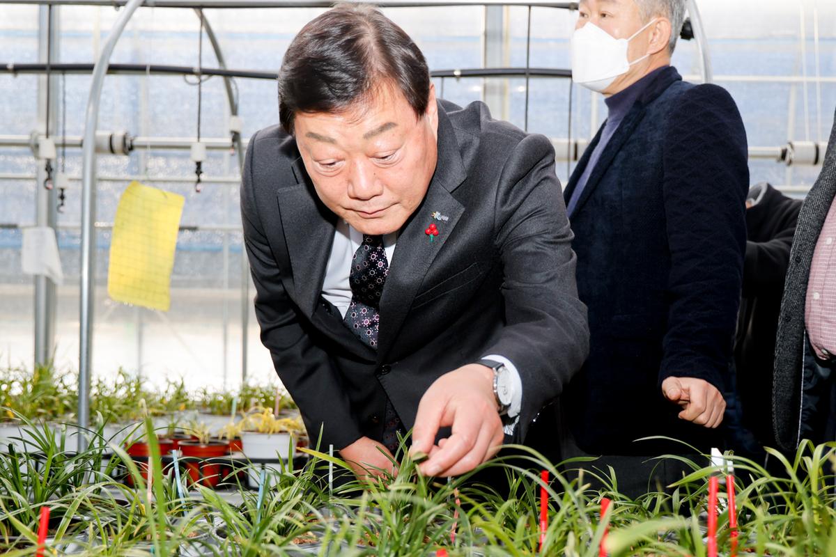 전남 화순군수 합천군 난 산업 현장 방문