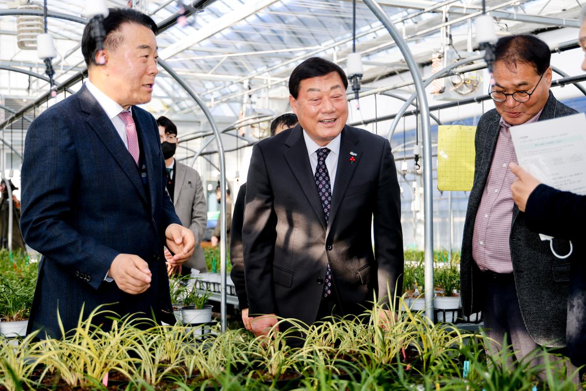 전남 화순군수 합천군 난 산업 현장 방문