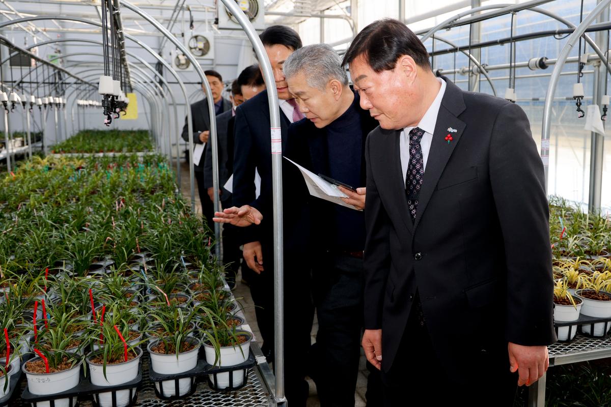 전남 화순군수 합천군 난 산업 현장 방문