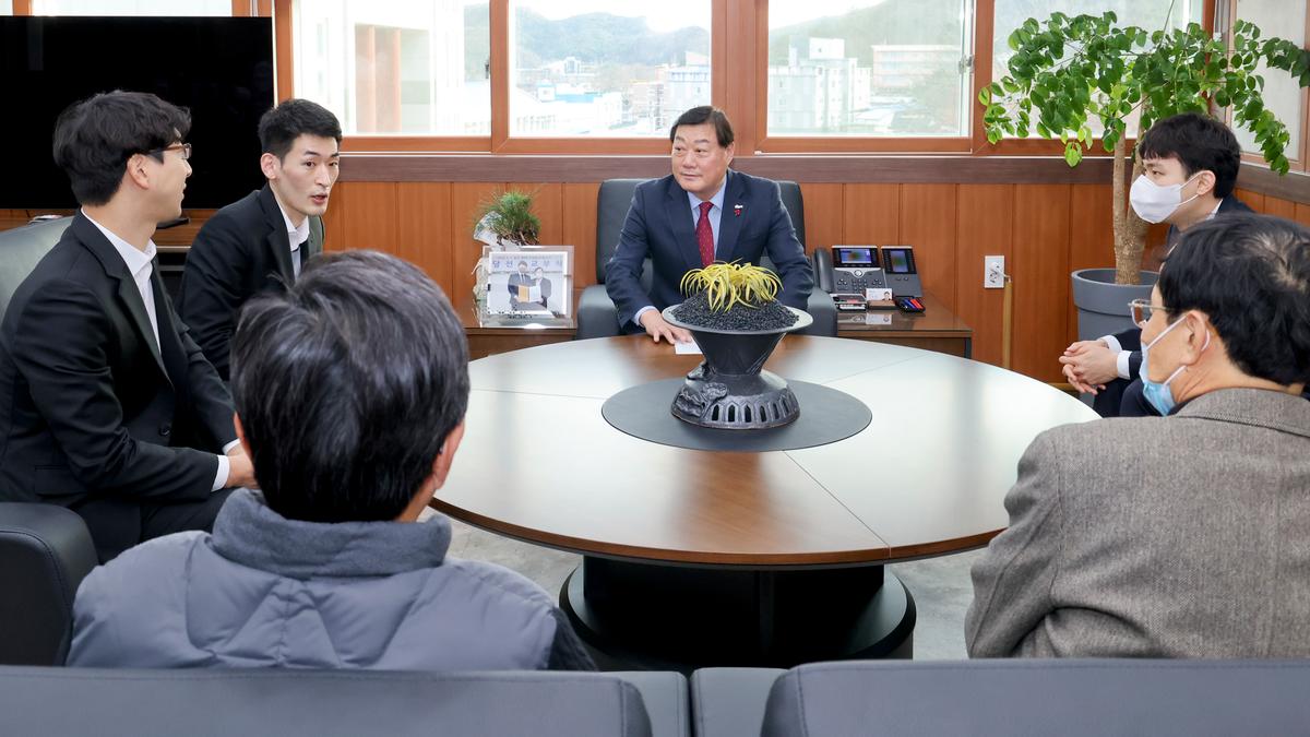 KB국민은행 바둑리그 수려한 합천팀 선수단 방문