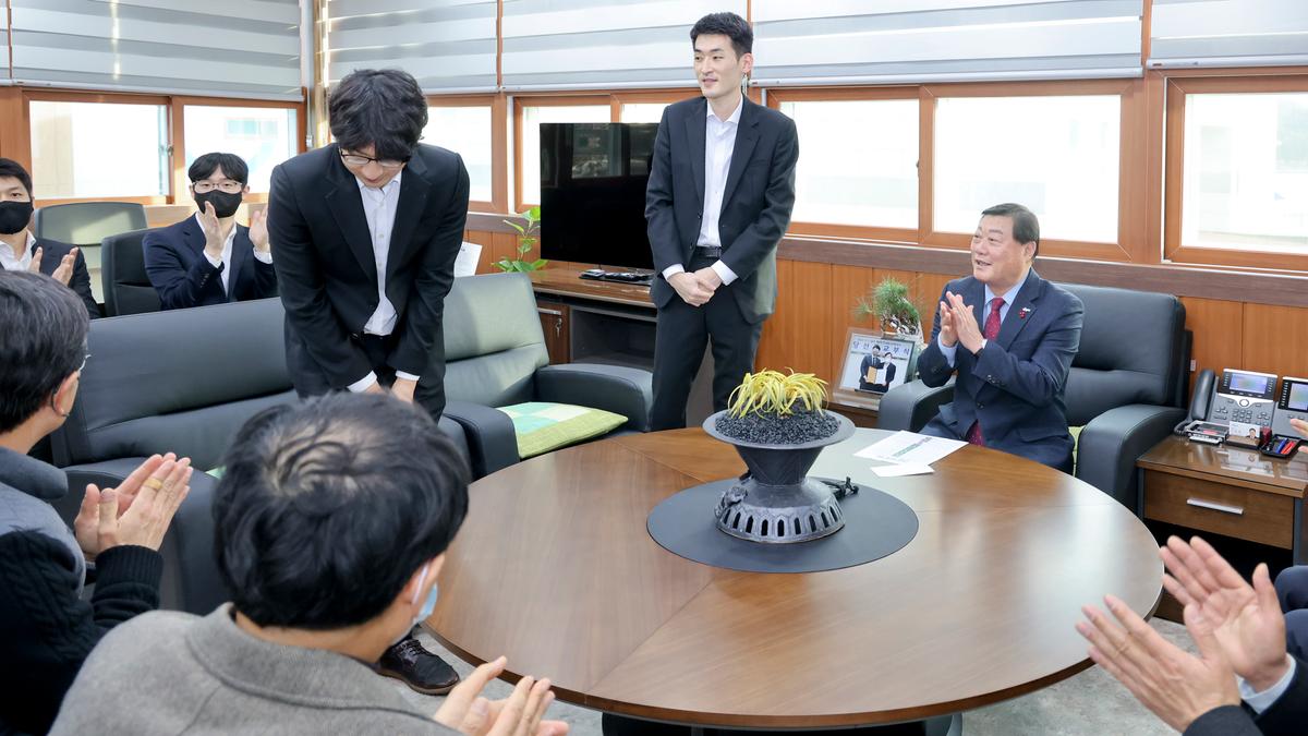 KB국민은행 바둑리그 수려한 합천팀 선수단 방문