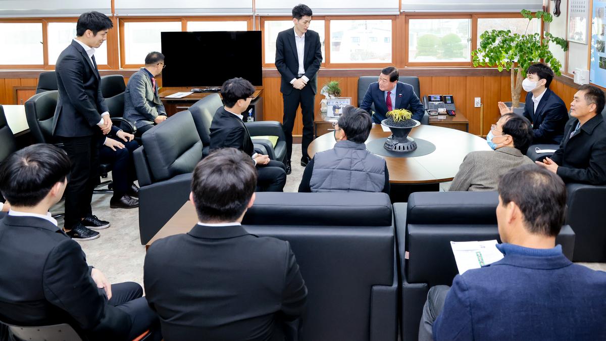 KB국민은행 바둑리그 수려한 합천팀 선수단 방문
