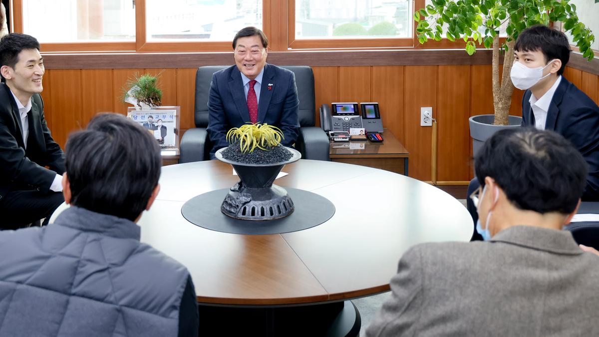 KB국민은행 바둑리그 수려한 합천팀 선수단 방문