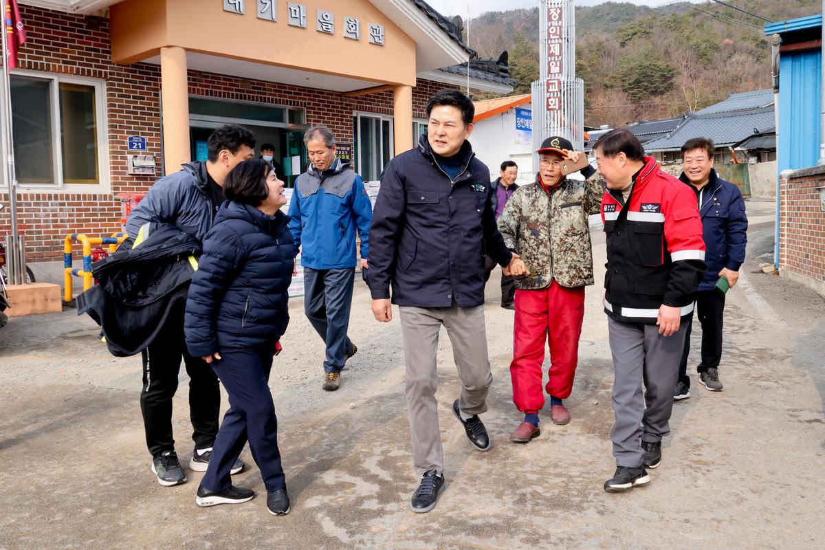 김태호국회의원 산불진화 현장방문