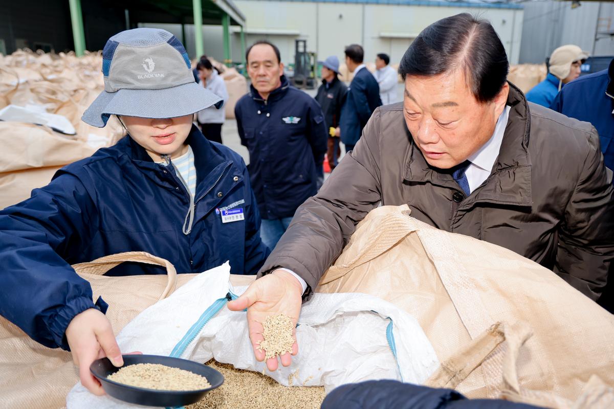 삼가면 공공비축미곡 수매 현장 방문