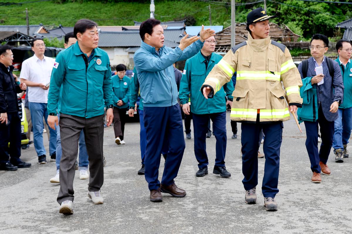 집중호우 대양면 수해 피해현장