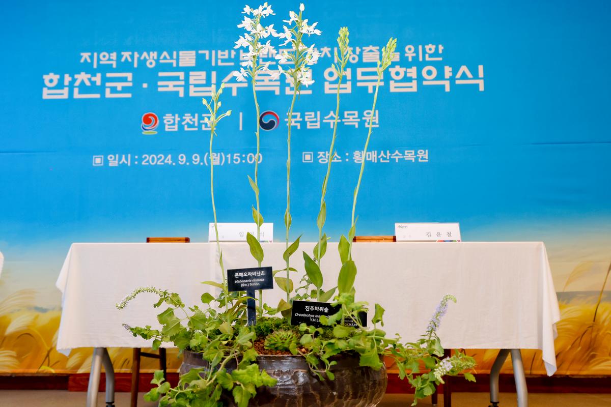 합천군-국립수목원 업무협약식