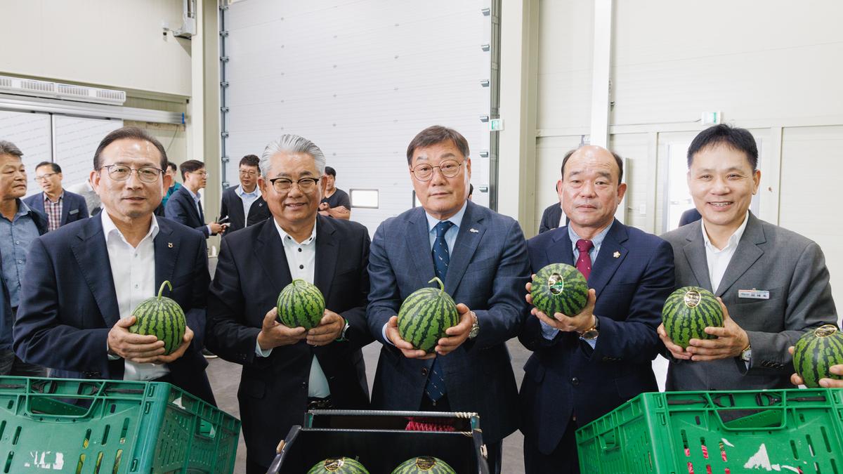 애플수박 출하 홍보 행사