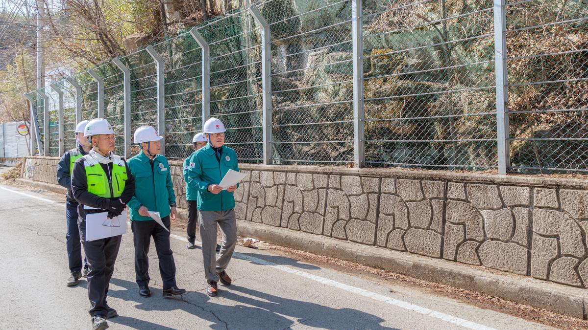 해빙기 급경사지 안전점검 실시
