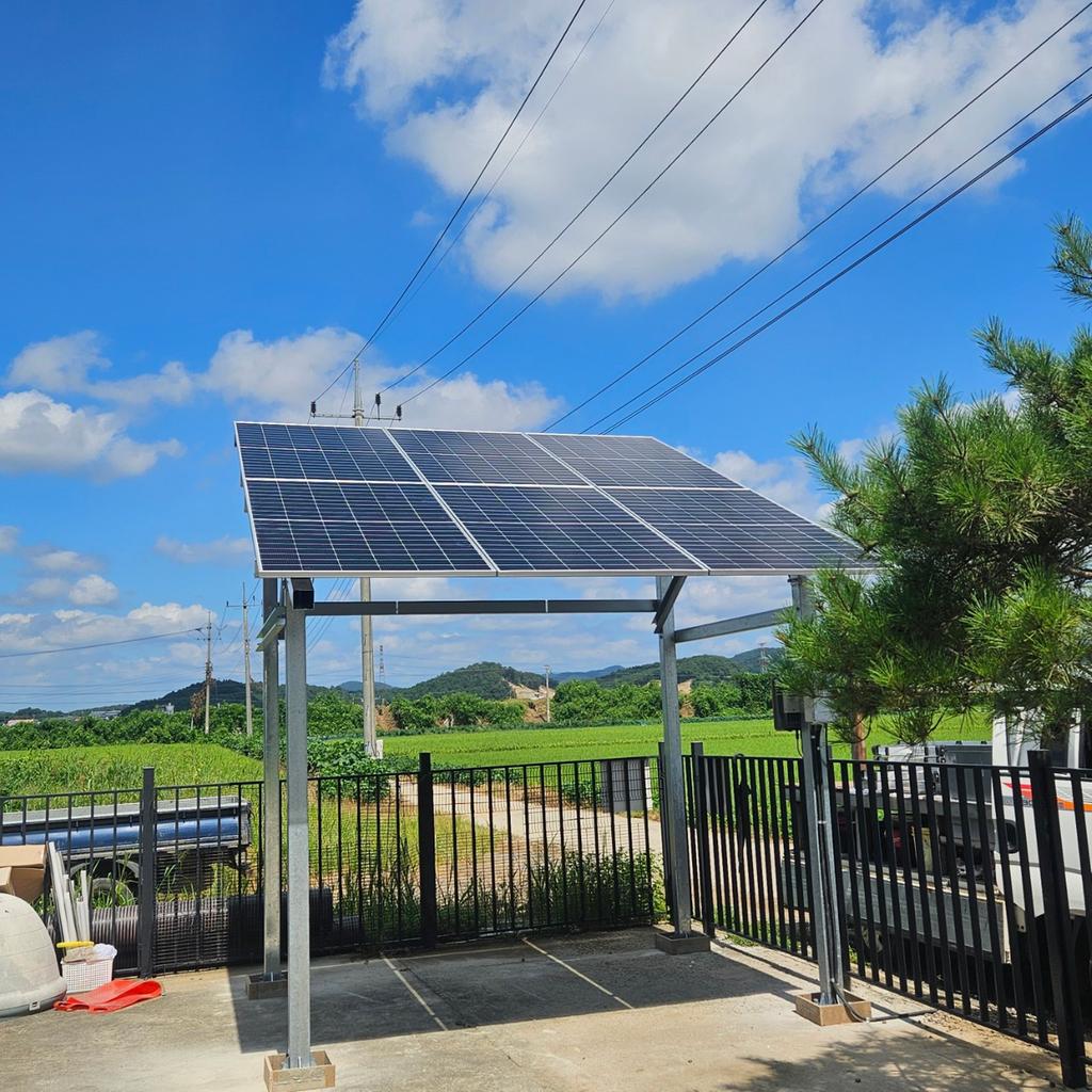 주택용태양광마당설치사진