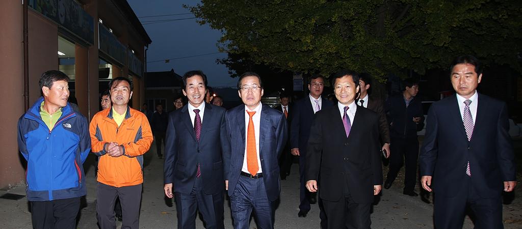 홍준표 지사 합천 밤마리오광대 방문